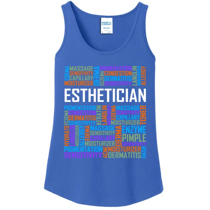 Esthetician Words Funny Gift Aesthetician Beautician Love Gift Ladies Essential Tank