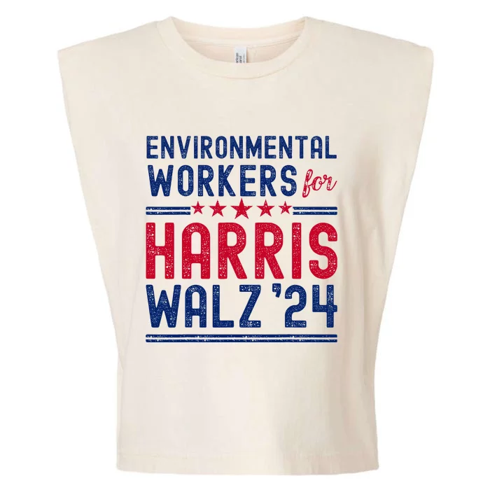 Environmentalists Workers For Harris Walz 2024 Garment-Dyed Women's Muscle Tee