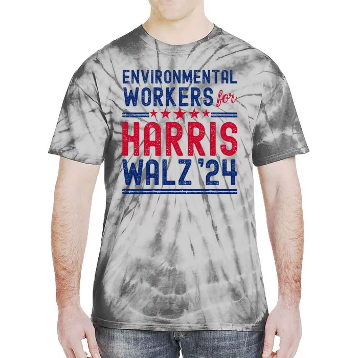 Environmentalists Workers For Harris Walz 2024 Tie-Dye T-Shirt