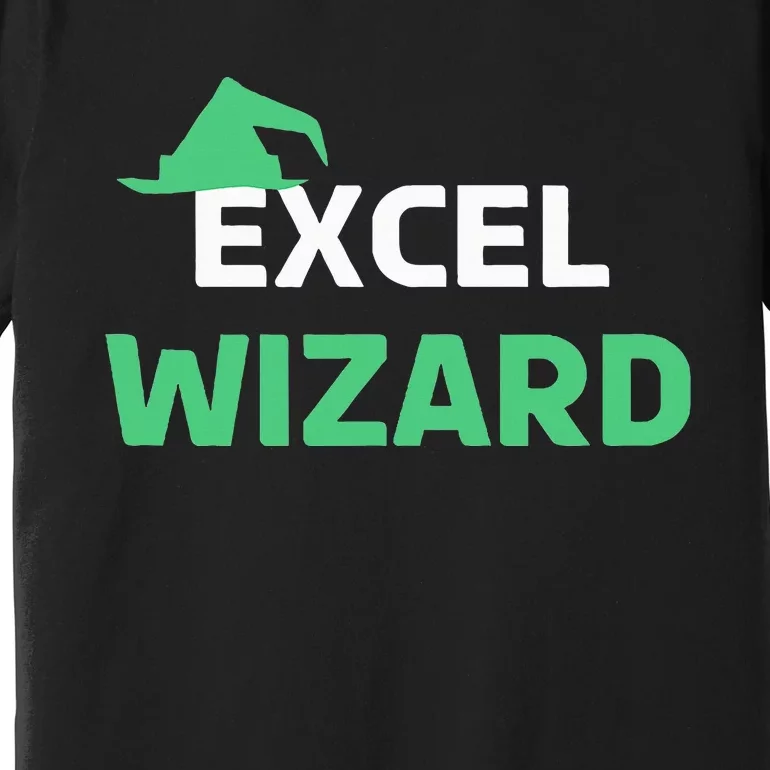 Excel Wizard Funny Spreadsheet Excel Humor Premium T-Shirt