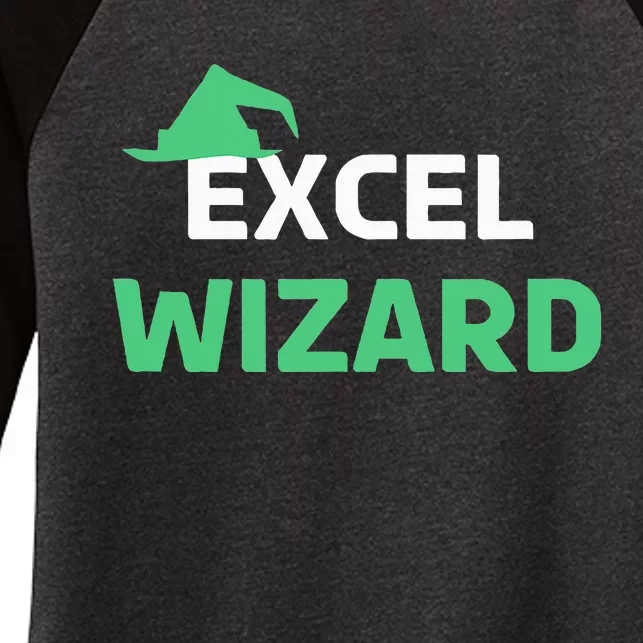 Excel Wizard Funny Spreadsheet Excel Humor Women's Tri-Blend 3/4-Sleeve Raglan Shirt