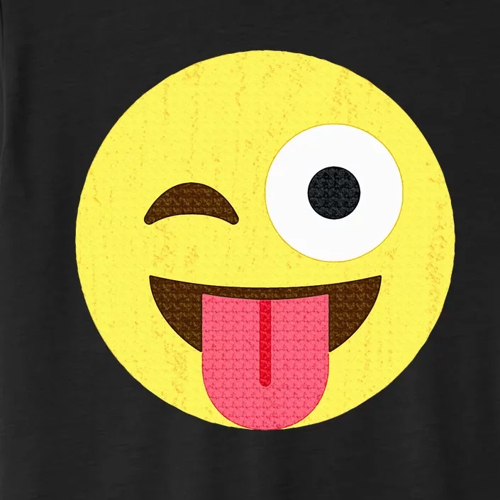 Emoticon Winking Face With Tongue ChromaSoft Performance T-Shirt