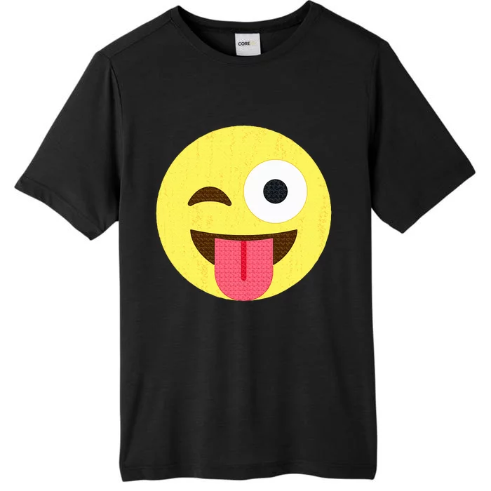 Emoticon Winking Face With Tongue ChromaSoft Performance T-Shirt