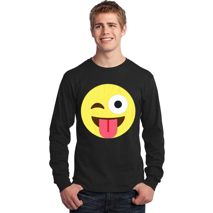 Emoticon Winking Face With Tongue Tall Long Sleeve T-Shirt