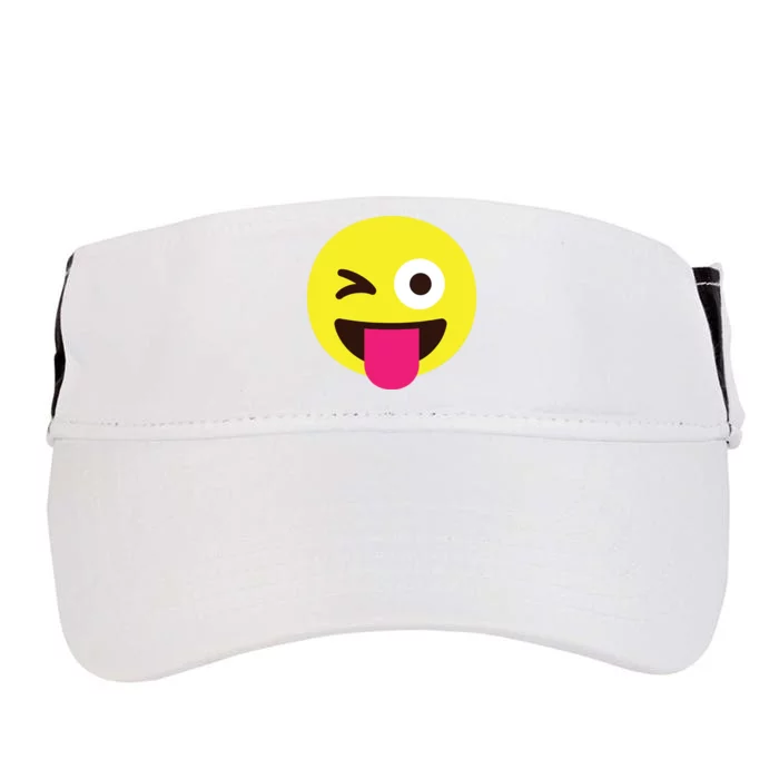 Emoticon Winking Face With Stuckout Tongue And Winking Eye Adult Drive Performance Visor