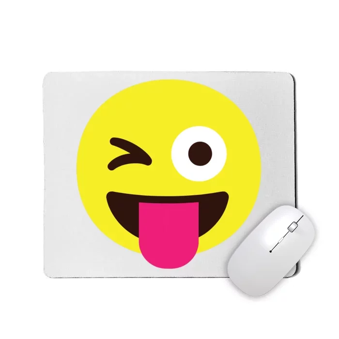 Emoticon Winking Face With Stuckout Tongue And Winking Eye Mousepad