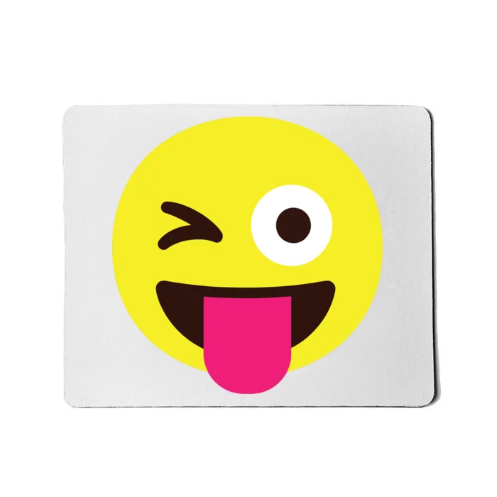 Emoticon Winking Face With Stuckout Tongue And Winking Eye Mousepad