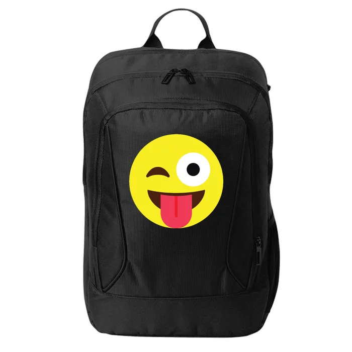 Emoticon Winking Face With Tongue City Backpack