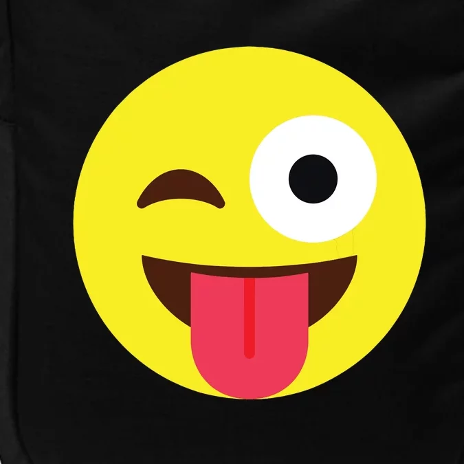 Emoticon Winking Face With Tongue Impact Tech Backpack