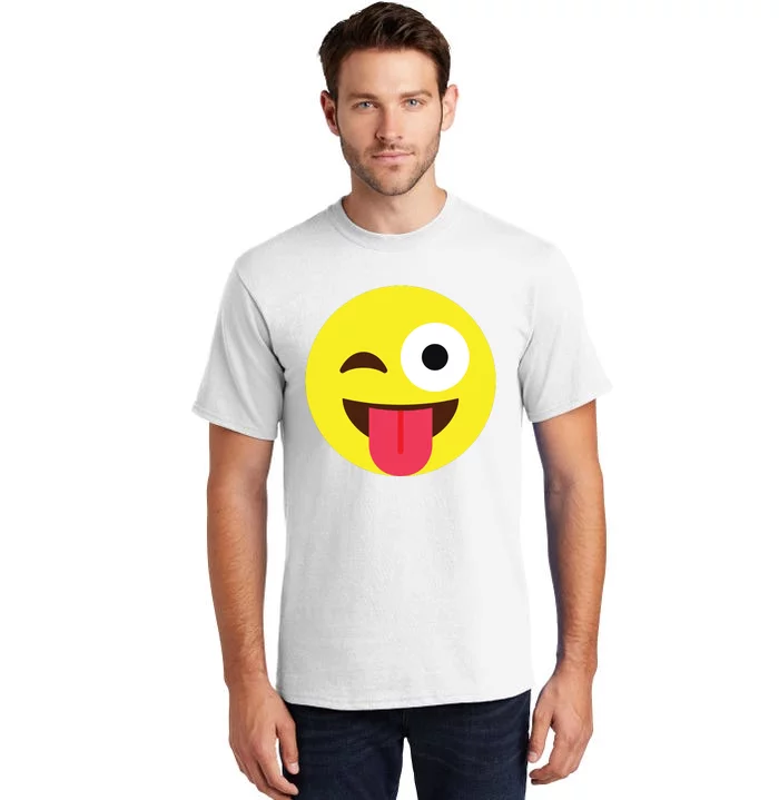 Emoticon Winking Face With Tongue Tall T-Shirt