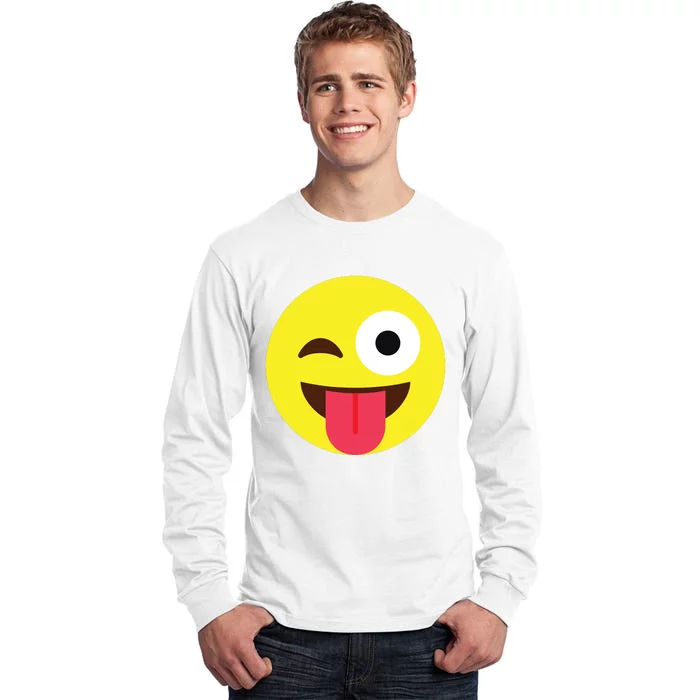 Emoticon Winking Face With Tongue Tall Long Sleeve T-Shirt