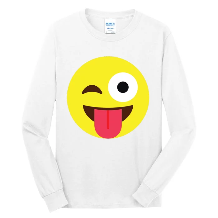 Emoticon Winking Face With Tongue Tall Long Sleeve T-Shirt