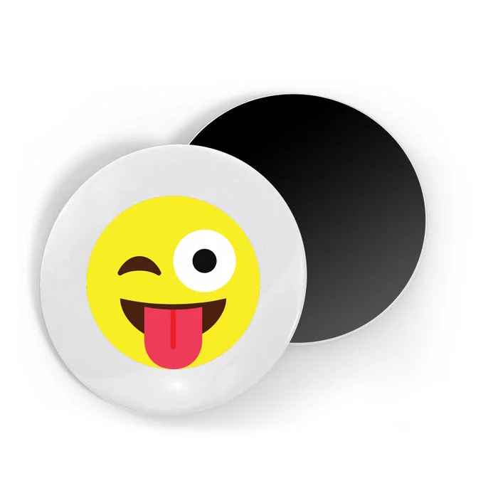 Emoticon Winking Face With Tongue Magnet