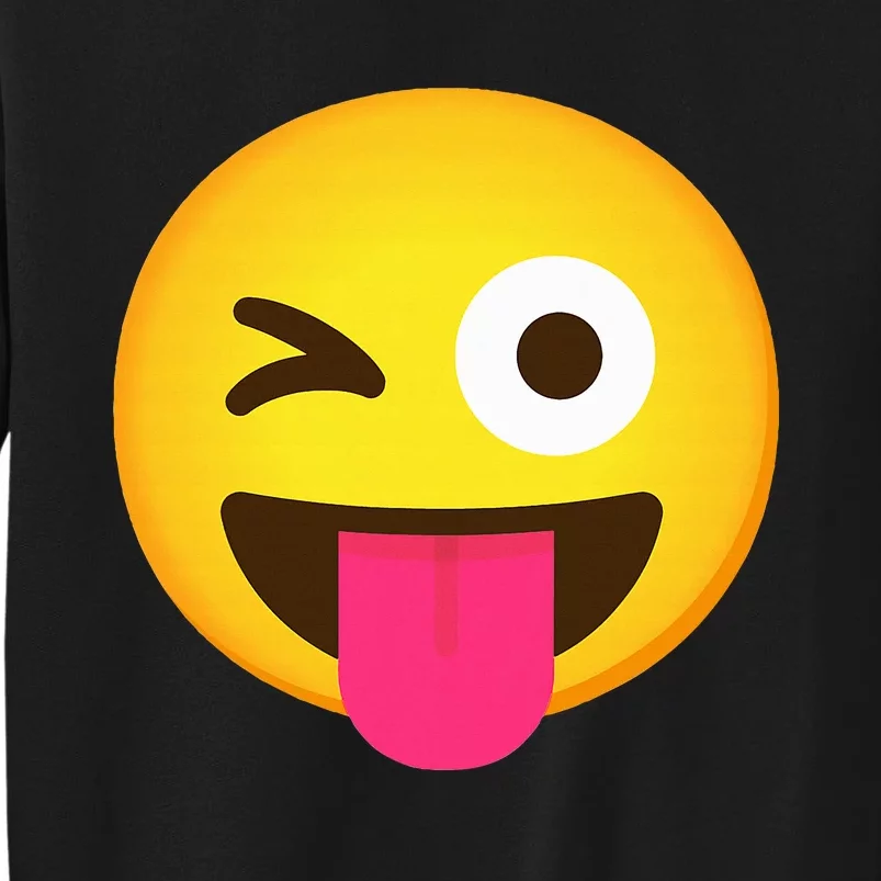 Emoticon Winking Face With Stuck Out Tongue And Winking Eye Sweatshirt