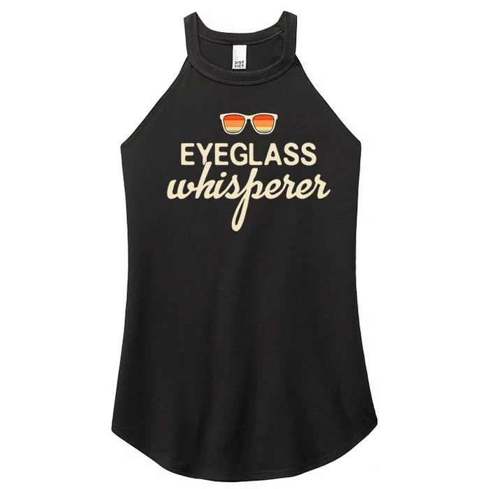 Eyeglass Whisperer Funny Optician Women’s Perfect Tri Rocker Tank