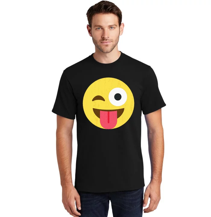 Emoticon Winking Face With Tongue Tall T-Shirt