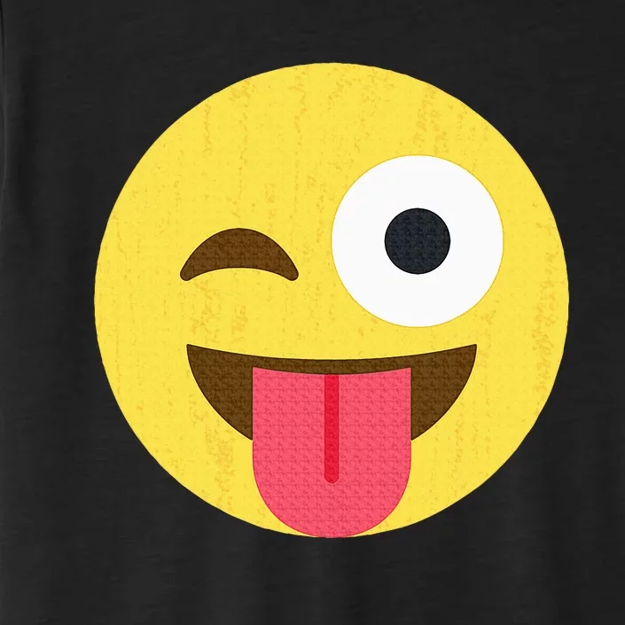 Emoticon Winking Face With Tongue ChromaSoft Performance T-Shirt