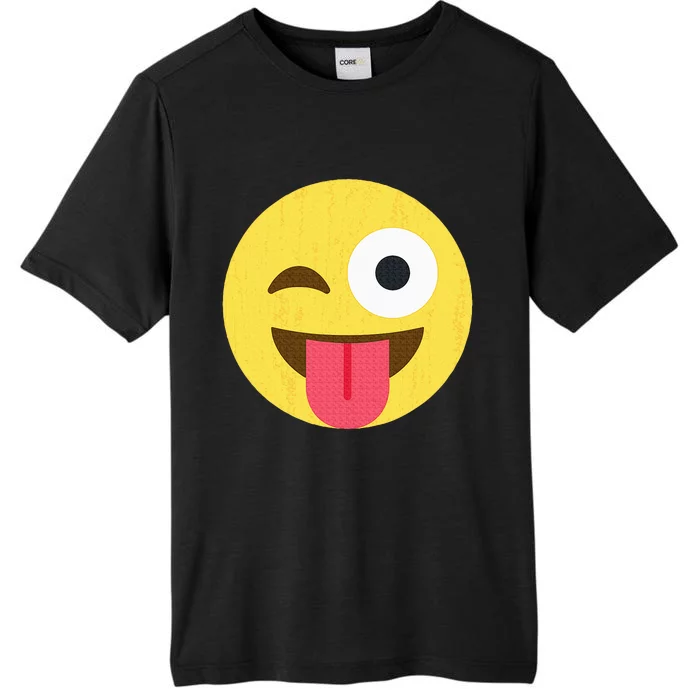 Emoticon Winking Face With Tongue ChromaSoft Performance T-Shirt