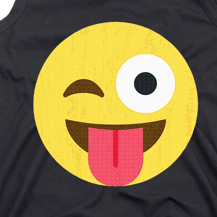 Emoticon Winking Face With Tongue Tank Top