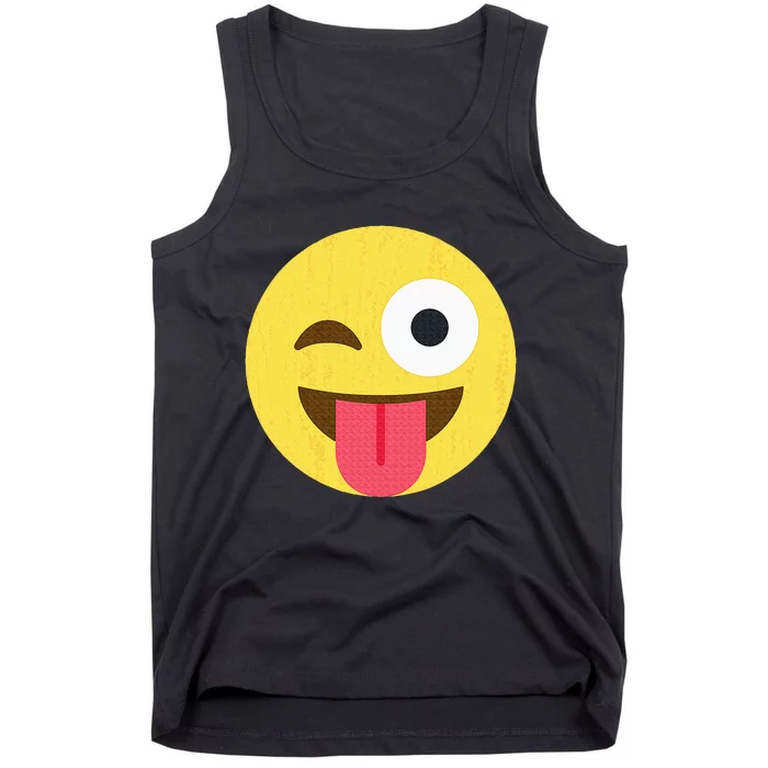 Emoticon Winking Face With Tongue Tank Top