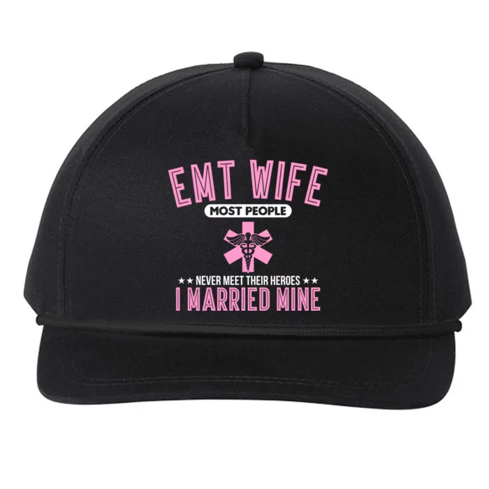 Emt Wife First Responder Paramedic Gift Snapback Five-Panel Rope Hat