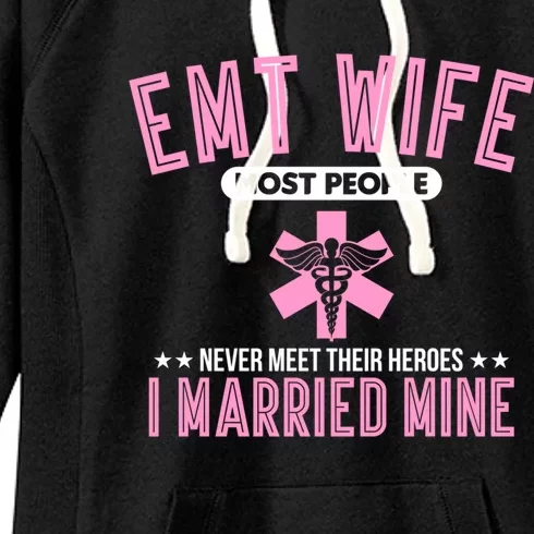 Emt Wife First Responder Paramedic Gift Women's Fleece Hoodie