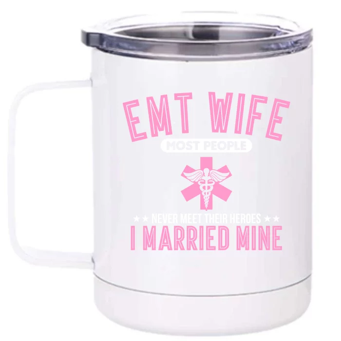 Emt Wife First Responder Paramedic Gift Front & Back 12oz Stainless Steel Tumbler Cup