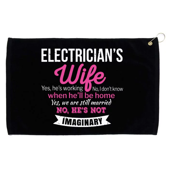 Electricians Wife Gift Funny Anniversary Grommeted Golf Towel