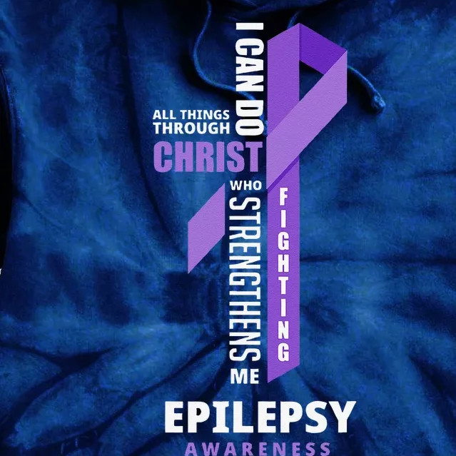 Epilepsy Warrior God Jesus Christ Epilepsy Awareness Tie Dye Hoodie