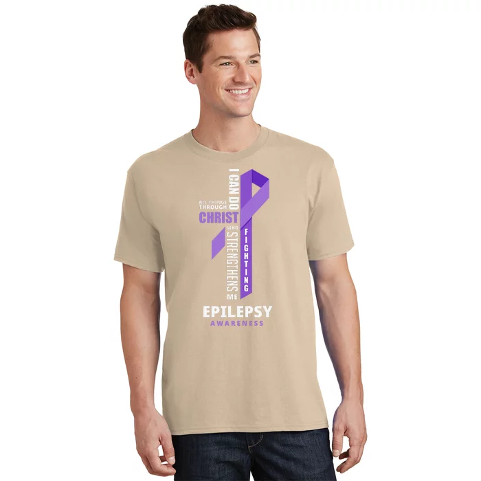 Epilepsy Warrior God Jesus Christ Epilepsy Awareness T-Shirt