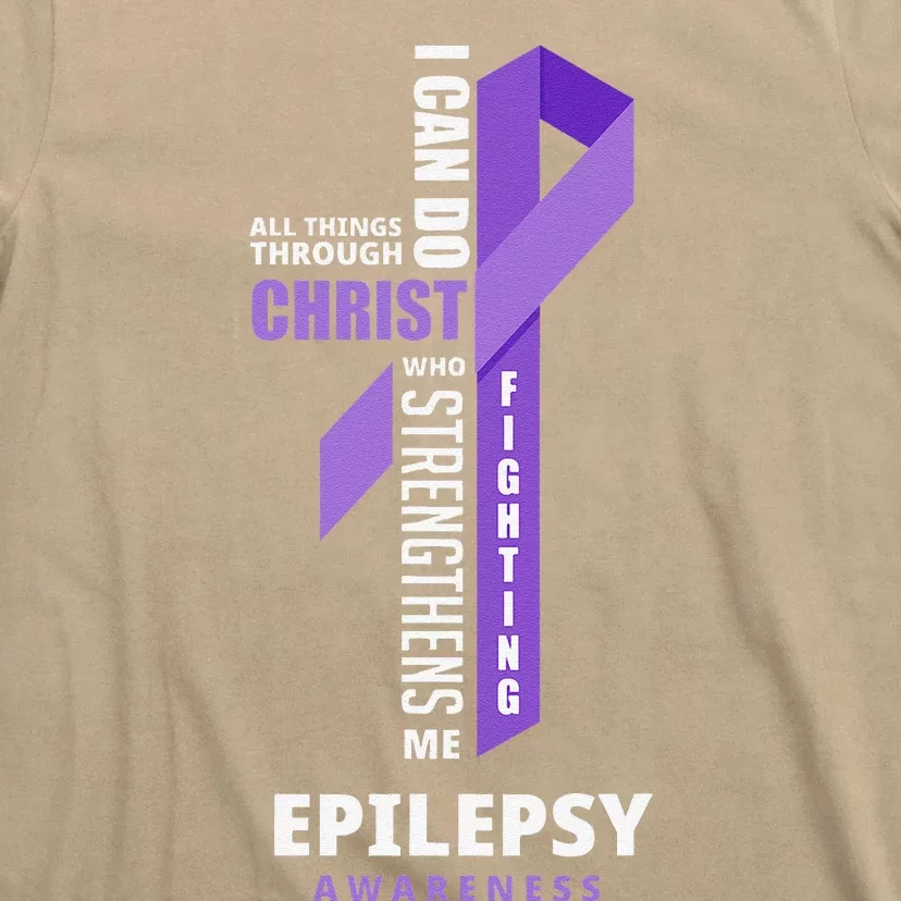 Epilepsy Warrior God Jesus Christ Epilepsy Awareness T-Shirt