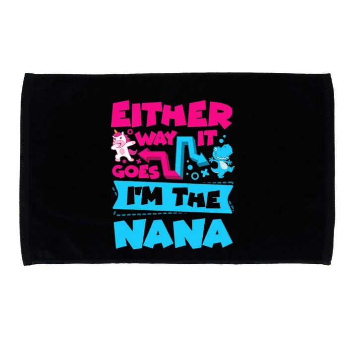 Either Way It Goes I'm The Nana Gender Reveal Announcement Microfiber Hand Towel