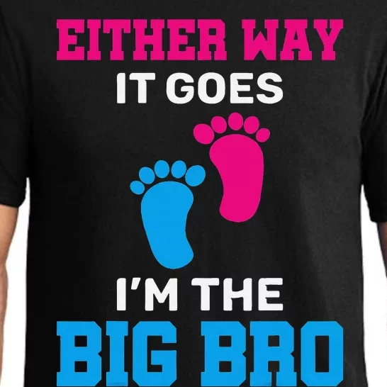 Either Way It Goes I'm The Big Bro Gender Reveal Big Brother Pajama Set