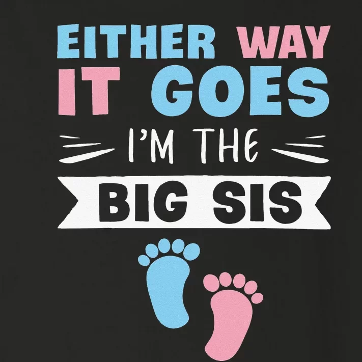 Either Way It Goes I'm The Big Sis Gender Reveal Sister Toddler Long Sleeve Shirt