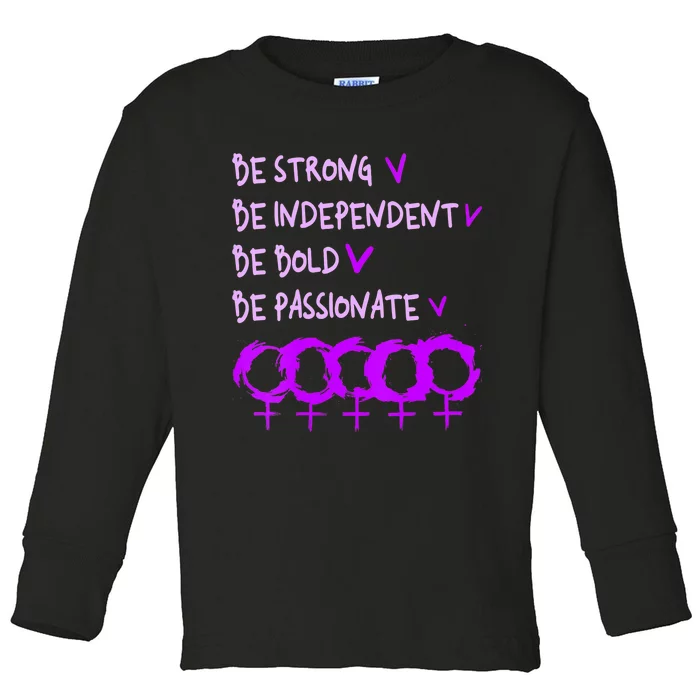 Empower Women International Women's Day, Women's Empowerment Toddler Long Sleeve Shirt