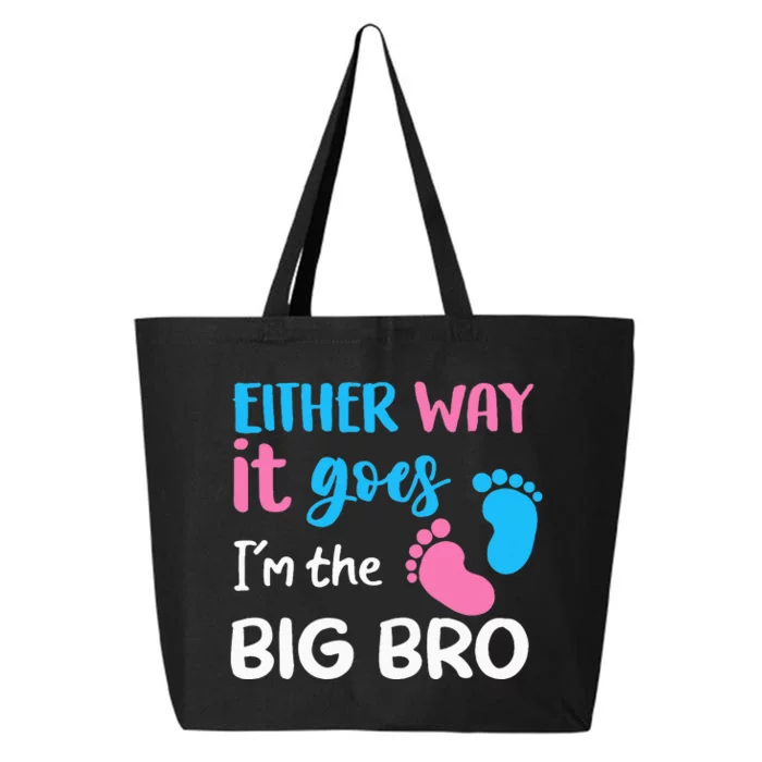 Either Way It Goes IM The Big Bro Gender Reveal Brother 25L Jumbo Tote