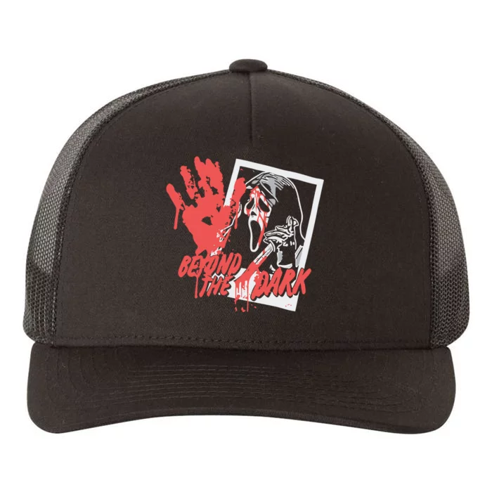 Exploring With Josh Beyond The Dark The Halloween Ghostface Yupoong Adult 5-Panel Trucker Hat