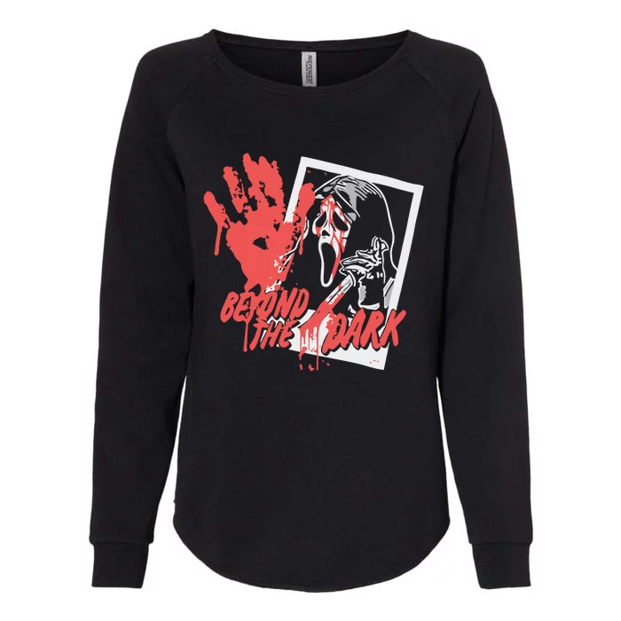 Exploring With Josh Beyond The Dark The Halloween Ghostface Womens California Wash Sweatshirt