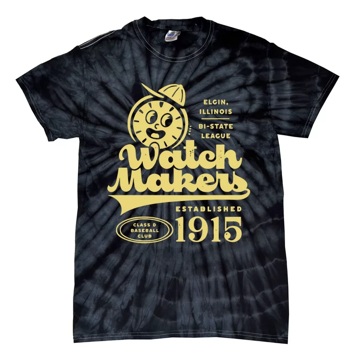 Elgin Watch Makers Illinois Vintage Defunct Baseball Teams Tie-Dye T-Shirt