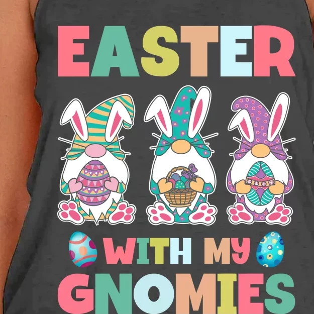 Easter With My Gnomies Happy Easter Day Women's Knotted Racerback Tank