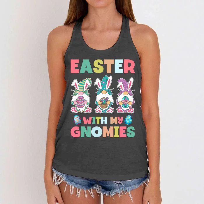 Easter With My Gnomies Happy Easter Day Women's Knotted Racerback Tank