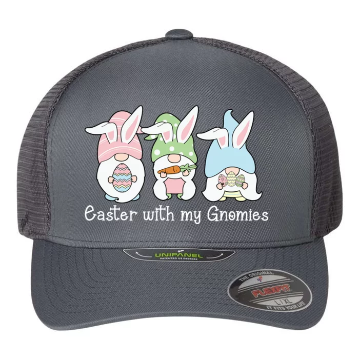 Easter With My Gnomies Cute Spring Flexfit Unipanel Trucker Cap