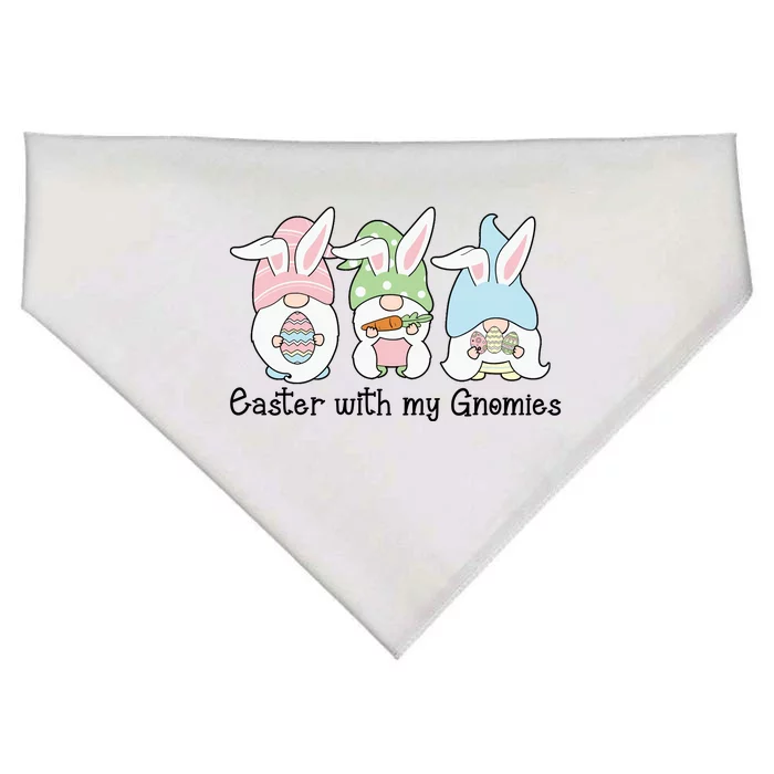 Easter With My Gnomies Cute Spring USA-Made Doggie Bandana