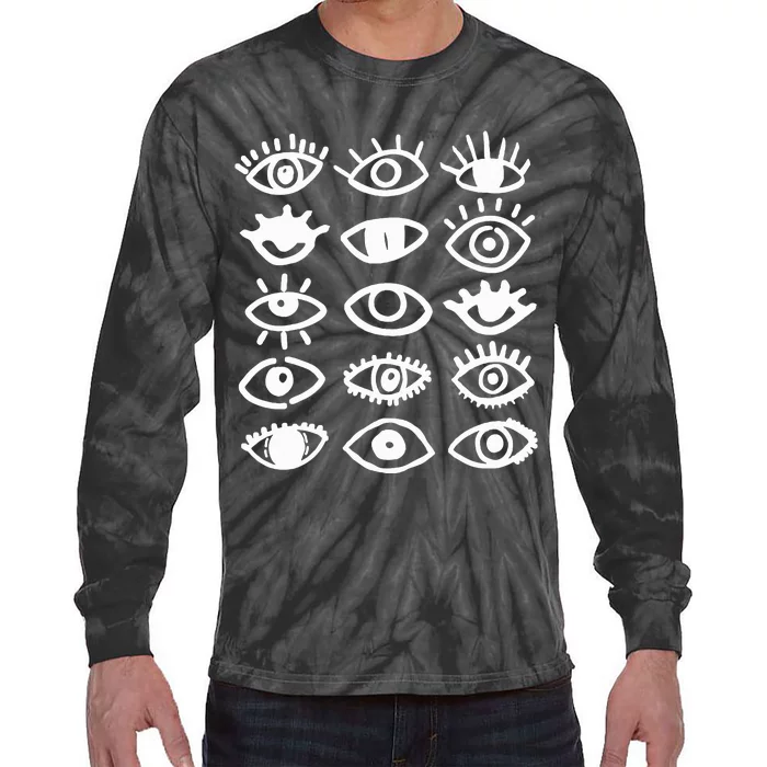 Eyes With Mood Emotion Eye Tie-Dye Long Sleeve Shirt