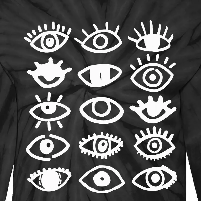 Eyes With Mood Emotion Eye Tie-Dye Long Sleeve Shirt