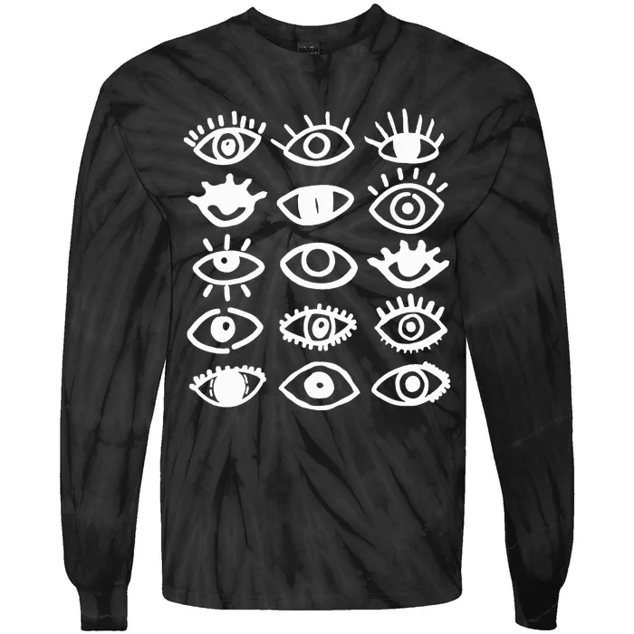 Eyes With Mood Emotion Eye Tie-Dye Long Sleeve Shirt