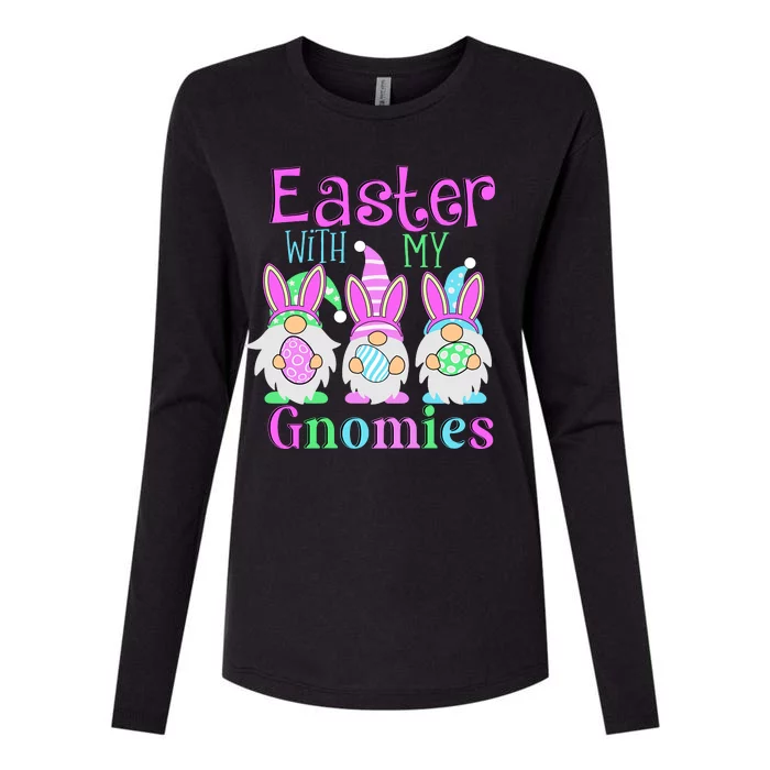 Easter With My Gnomies Womens Cotton Relaxed Long Sleeve T-Shirt