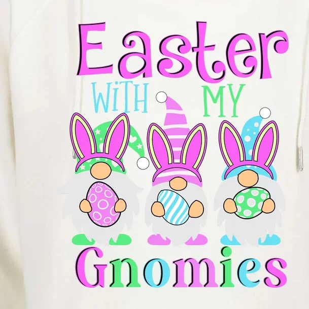 Easter With My Gnomies Womens Funnel Neck Pullover Hood