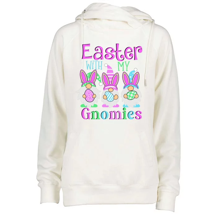 Easter With My Gnomies Womens Funnel Neck Pullover Hood