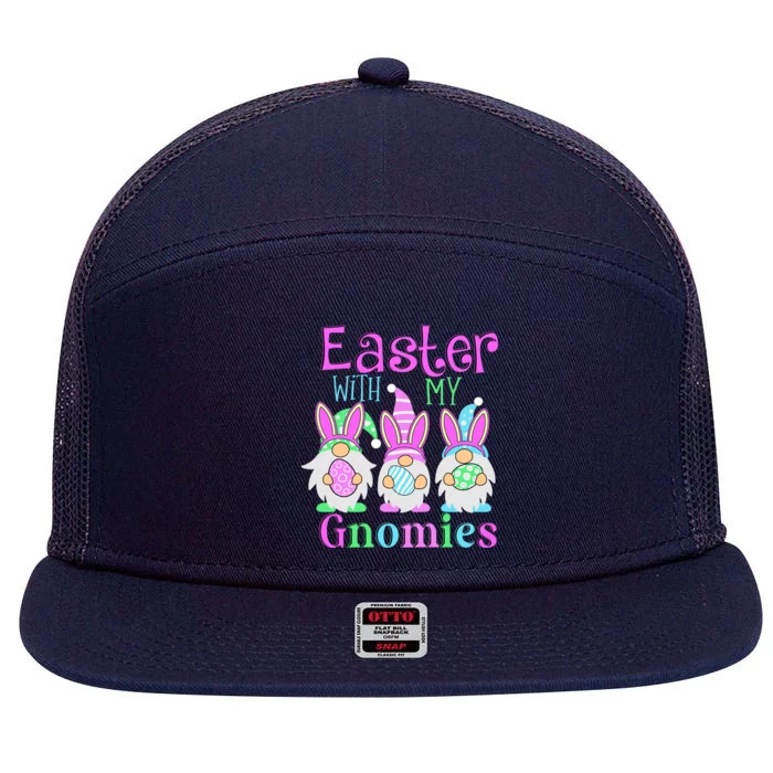 Easter With My Gnomies 7 Panel Mesh Trucker Snapback Hat